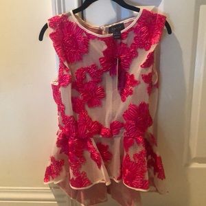 Pink and Nude Peplum top